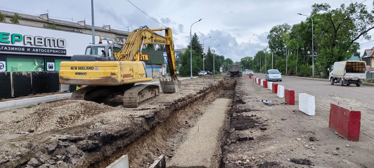 Три водоприемные камеры монтируют на улице Советской в Биробиджане